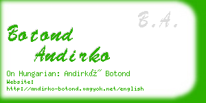 botond andirko business card